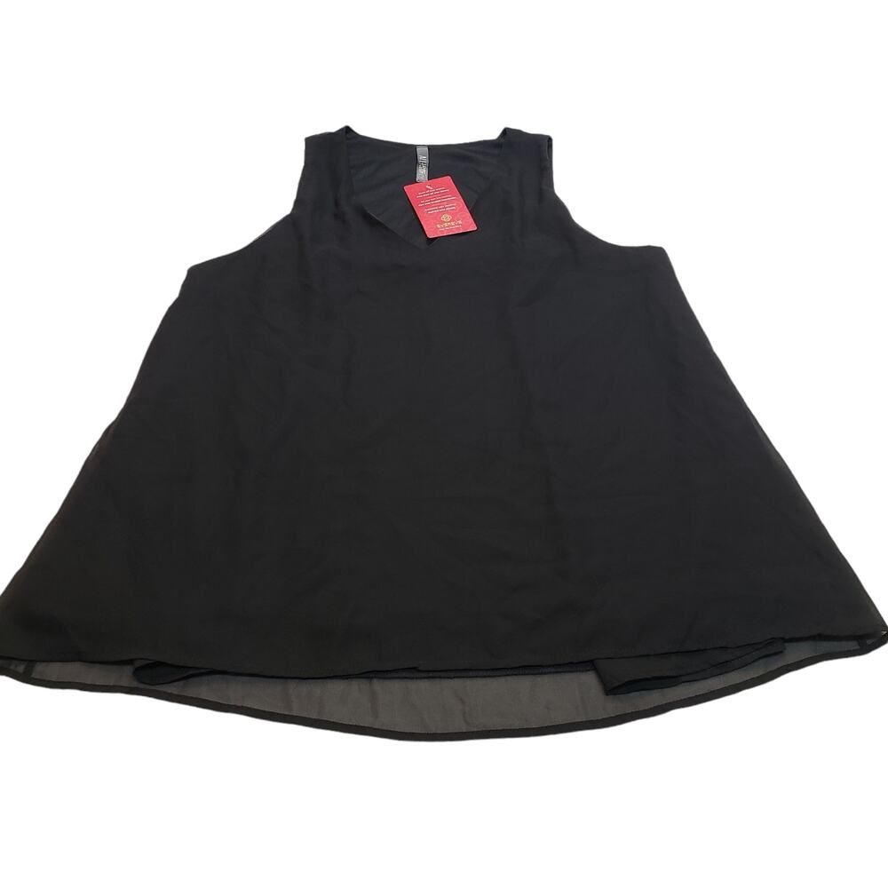 Allison Joy Evereve Shirt Womens Medium Blouse Black Siena Cold Shoulder Top New